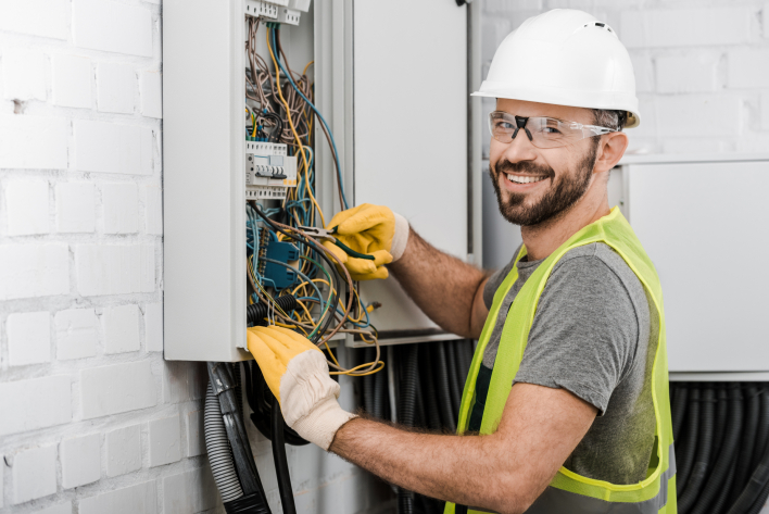 electrician working electrician working
